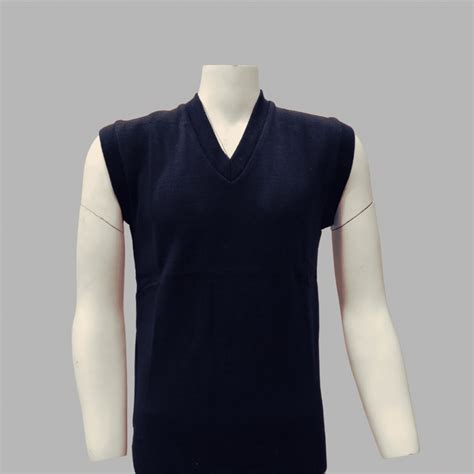 Reversible Sleeveless Sweater Navy Blue Double